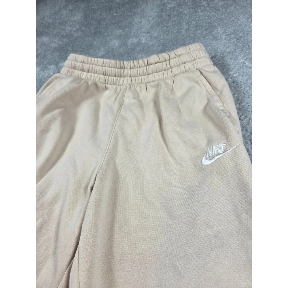 Nike Kids Fleece Jogger Sweatpants‎ Tan Beige Logo Large L G G